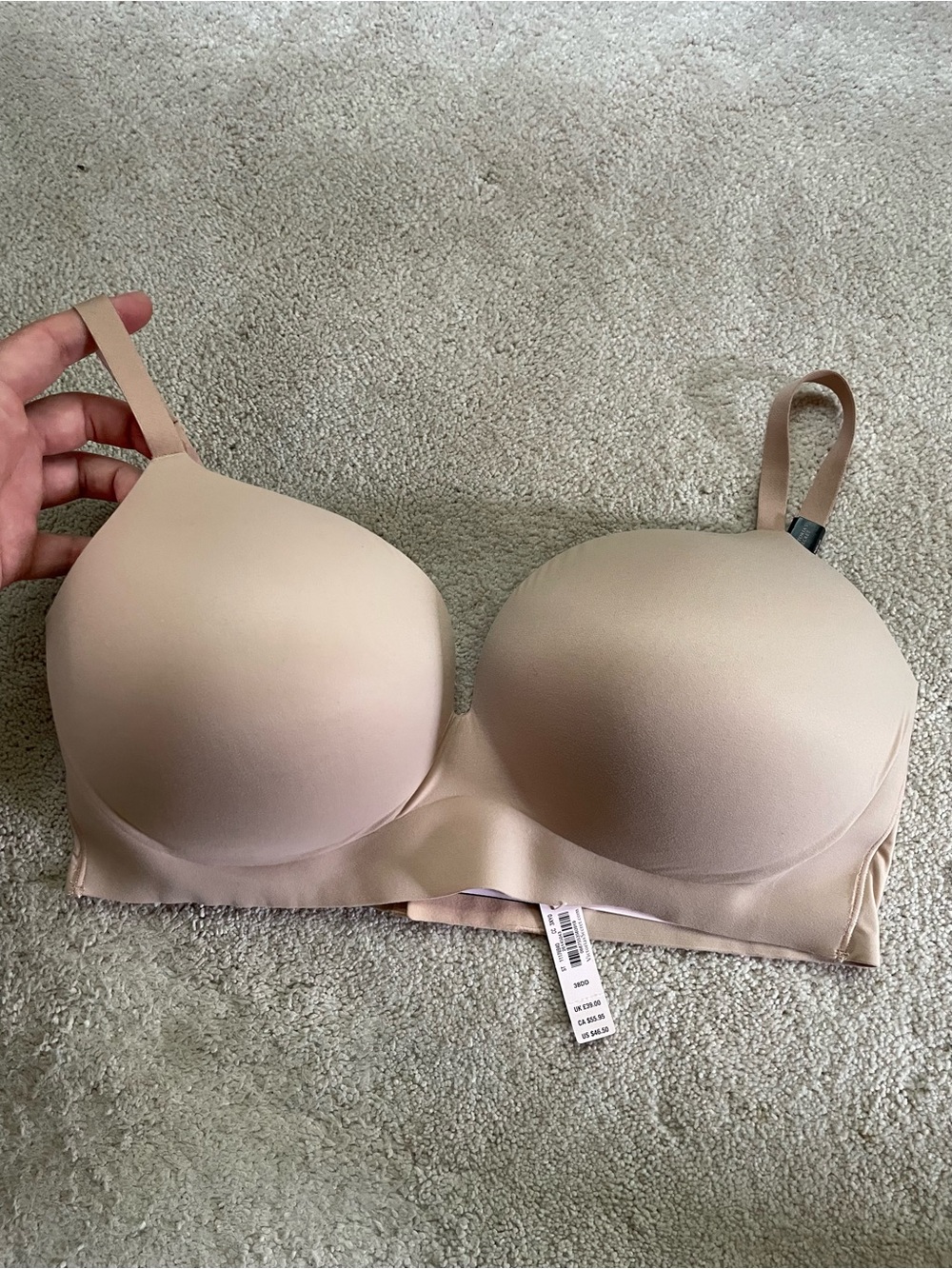 Victoria’s Secret 38DD Wireless Push-Up Bra Nude